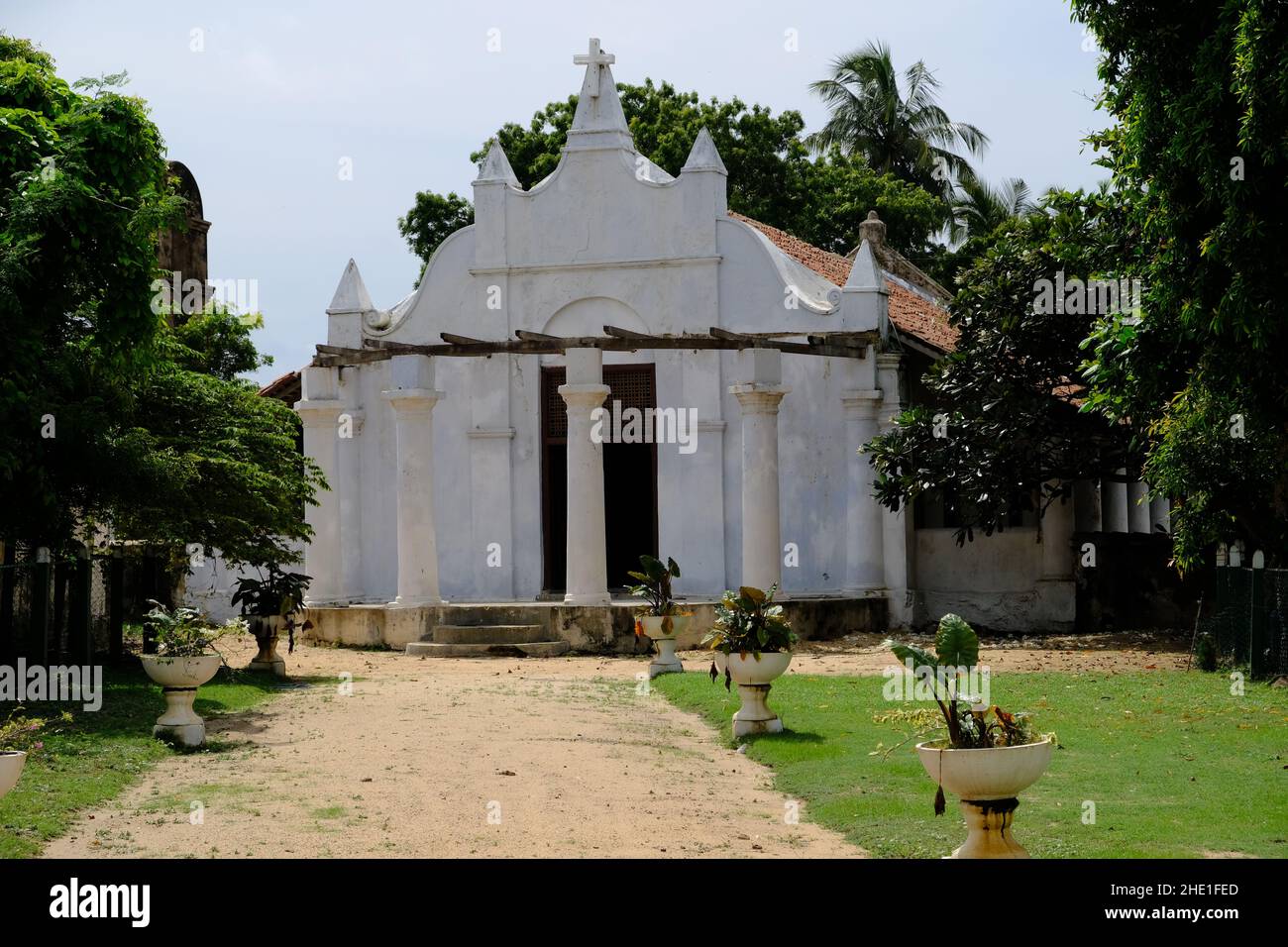 Sri Lanka Kalpitiya - Kalpitiya ingresso dalla Chiesa olandese Foto Stock