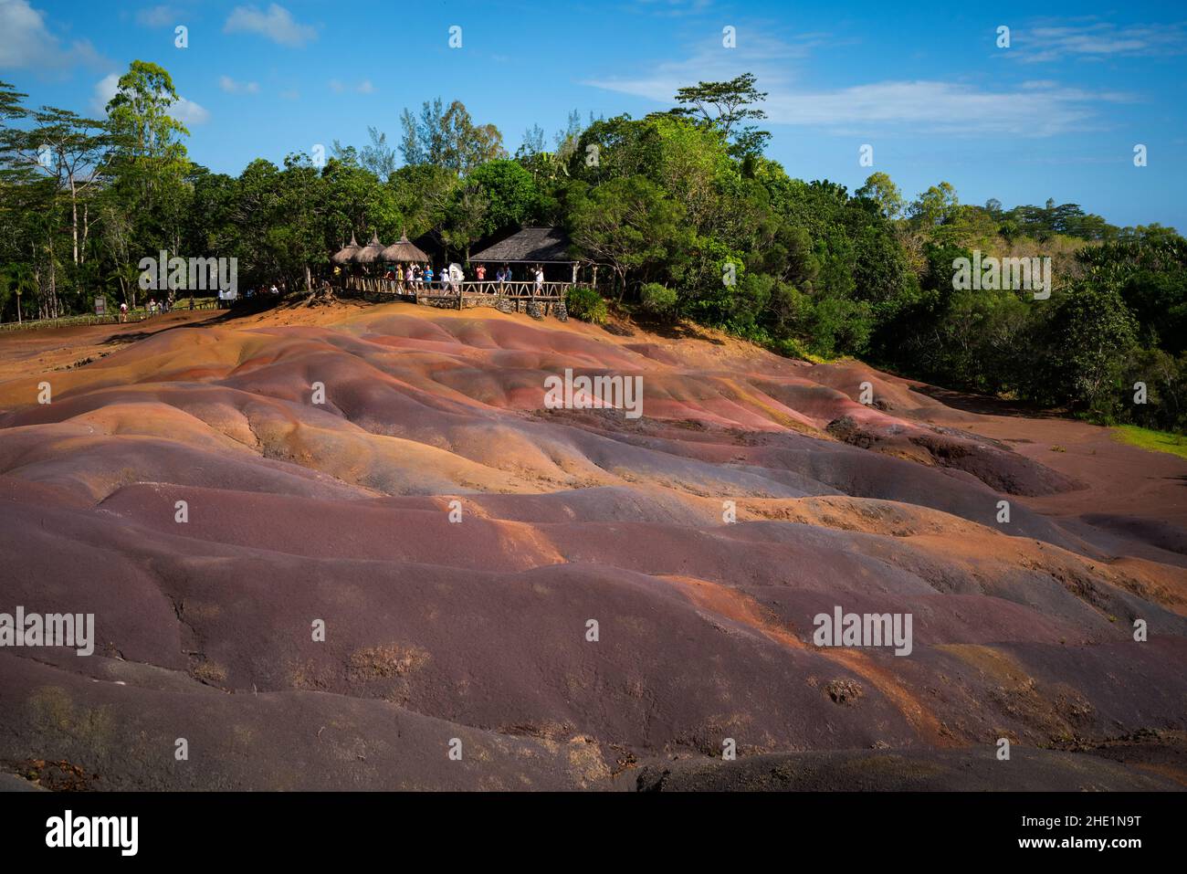 Terres Des Sept Couleurs, l'attrazione turistica della terra colorata a Chamarel a Mauritius Foto Stock