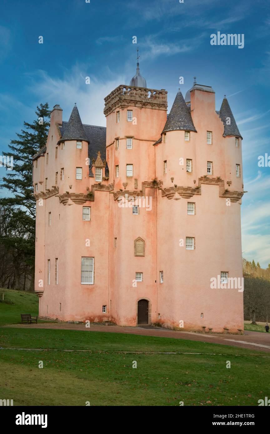 Aberdeenshire, Scozia, Regno Unito, gennaio 1st 2021, Craigievar Castle, Un castello in stile baronale nell'Aberdeenshire, Scozia Foto Stock