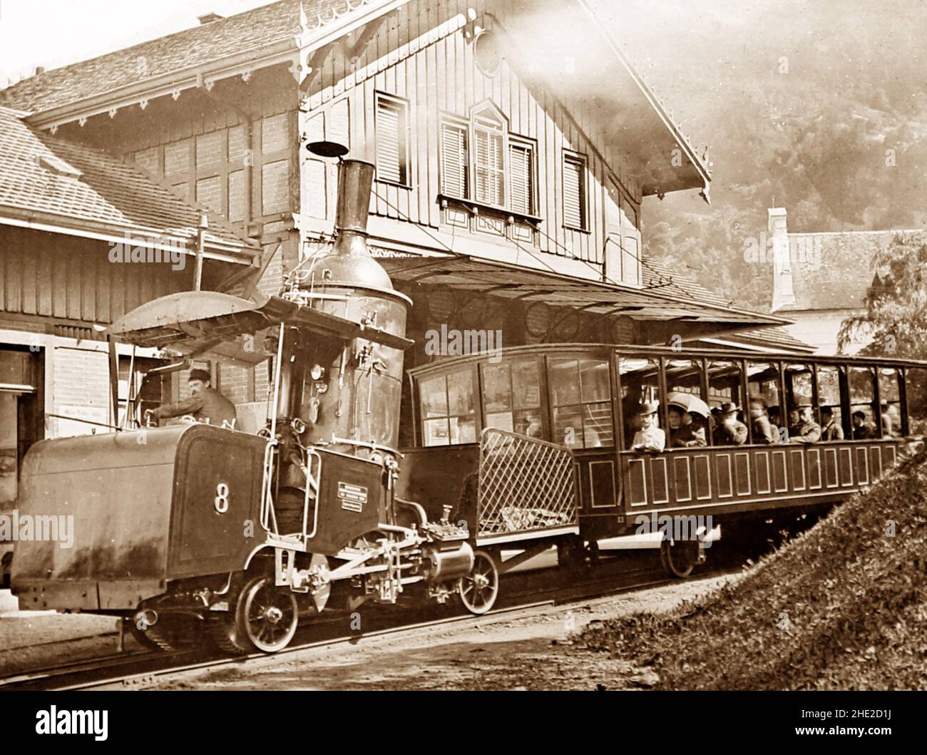Rigi Railway, Svizzera, PERIODO VITTORIANO Foto Stock