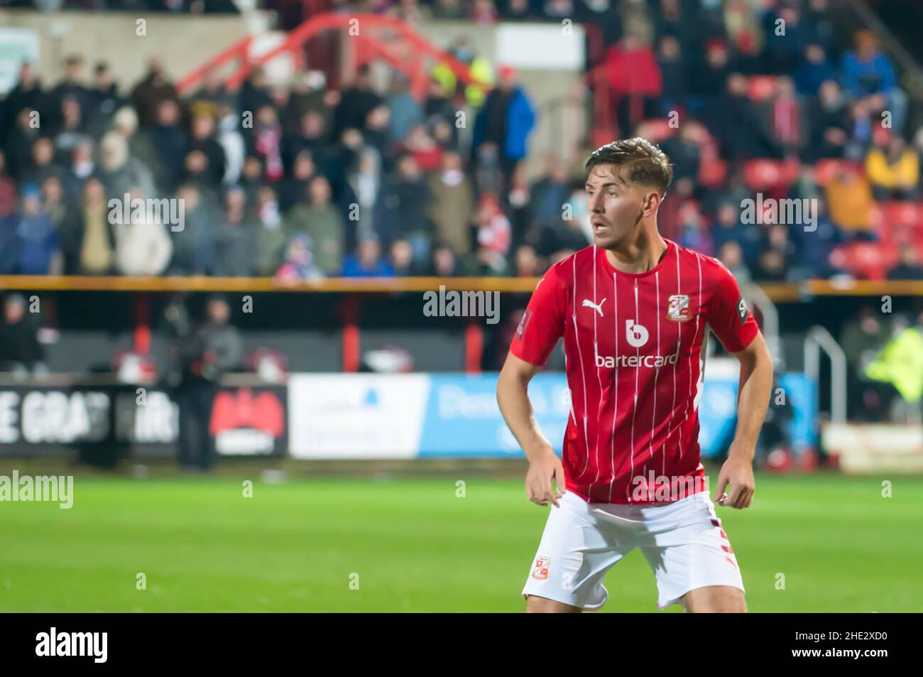 Swindon, Regno Unito. 07th Jan 2022. Swindon, Inghilterra, 7th gennaio: Ellis Iandolo, 3 Swindon fa Cup 3rd round. Swindon Town V Manchester City presso il centro di Swindon Town FC. Terry Scott/SPP Credit: SPP Sport Press Photo. /Alamy Live News Foto Stock