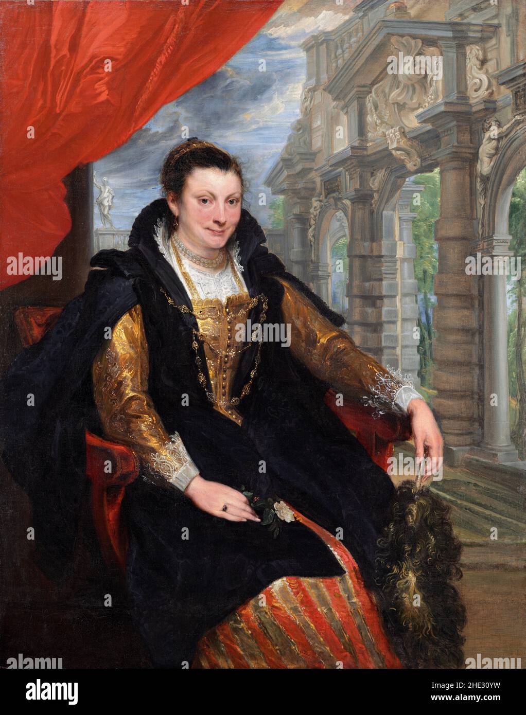 Isabella Brent (moglie di Rubens) di Anthony Van Dyck (1599-1641), olio su tela, 1621 Foto Stock