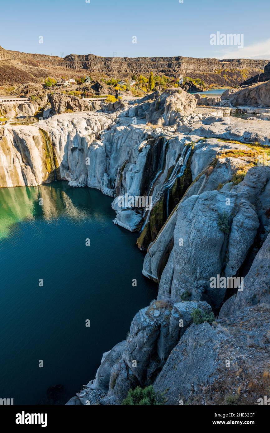 Shoshone Falls; Shoshone Falls Hydroelectric Project; Snake River Canyon; Near Twin Falls; Idaho; USA Foto Stock