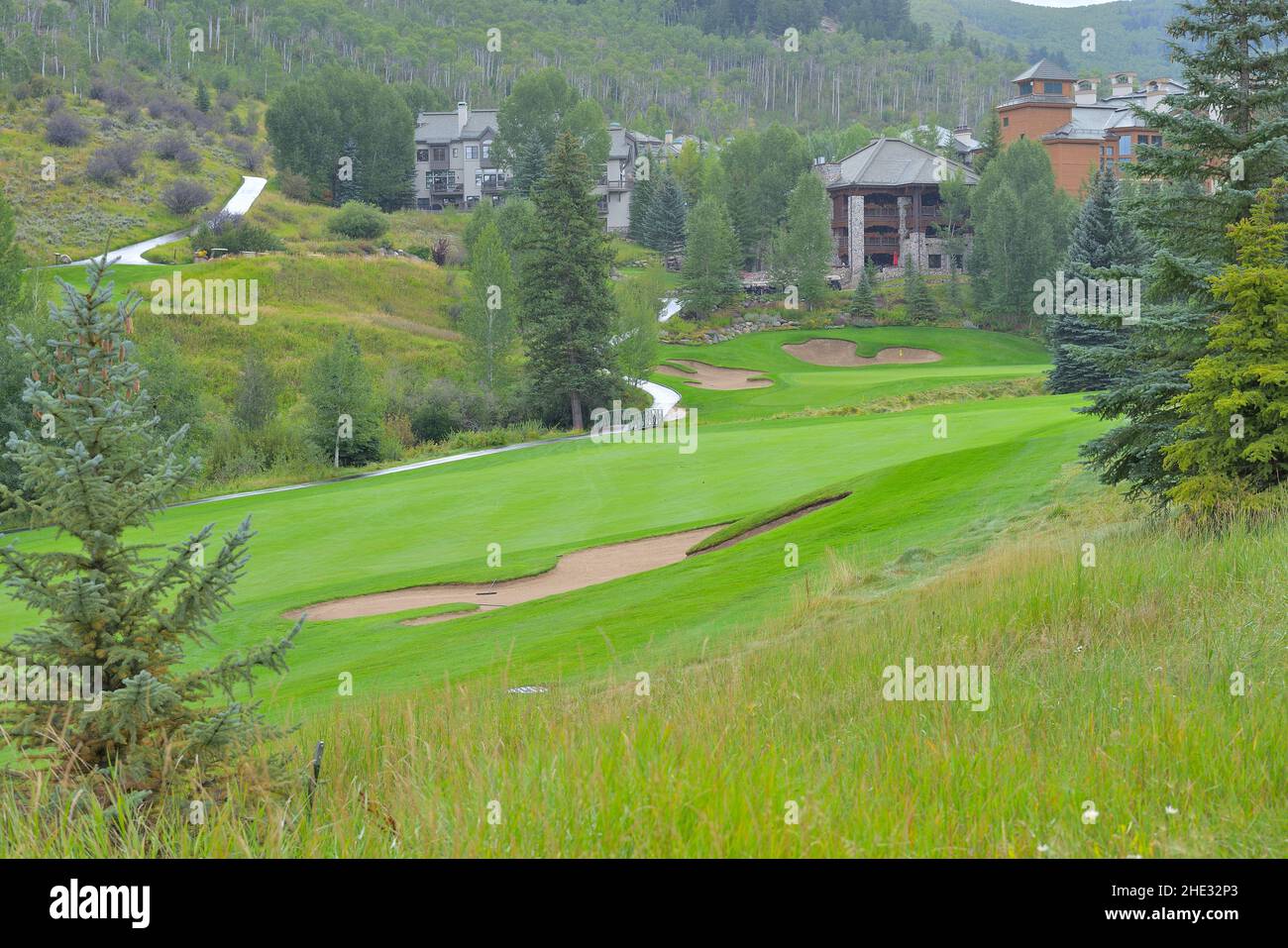 Il lussuoso Beaver Creek Golf Club, Beaver Creek Resort CO Foto Stock