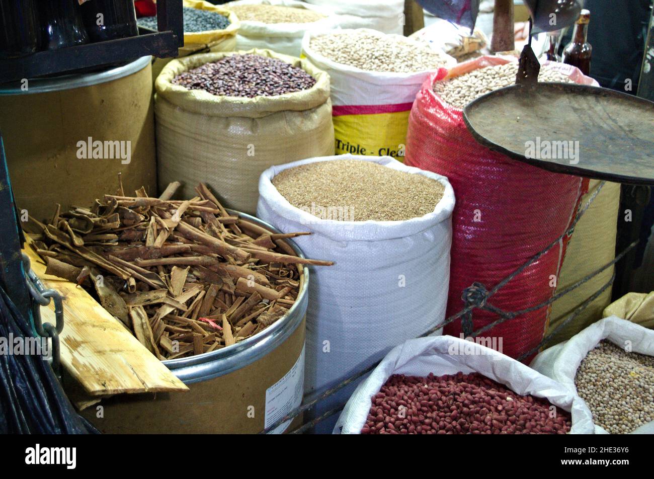 Spezie sul mercato, Repubblica Dominicana Foto Stock