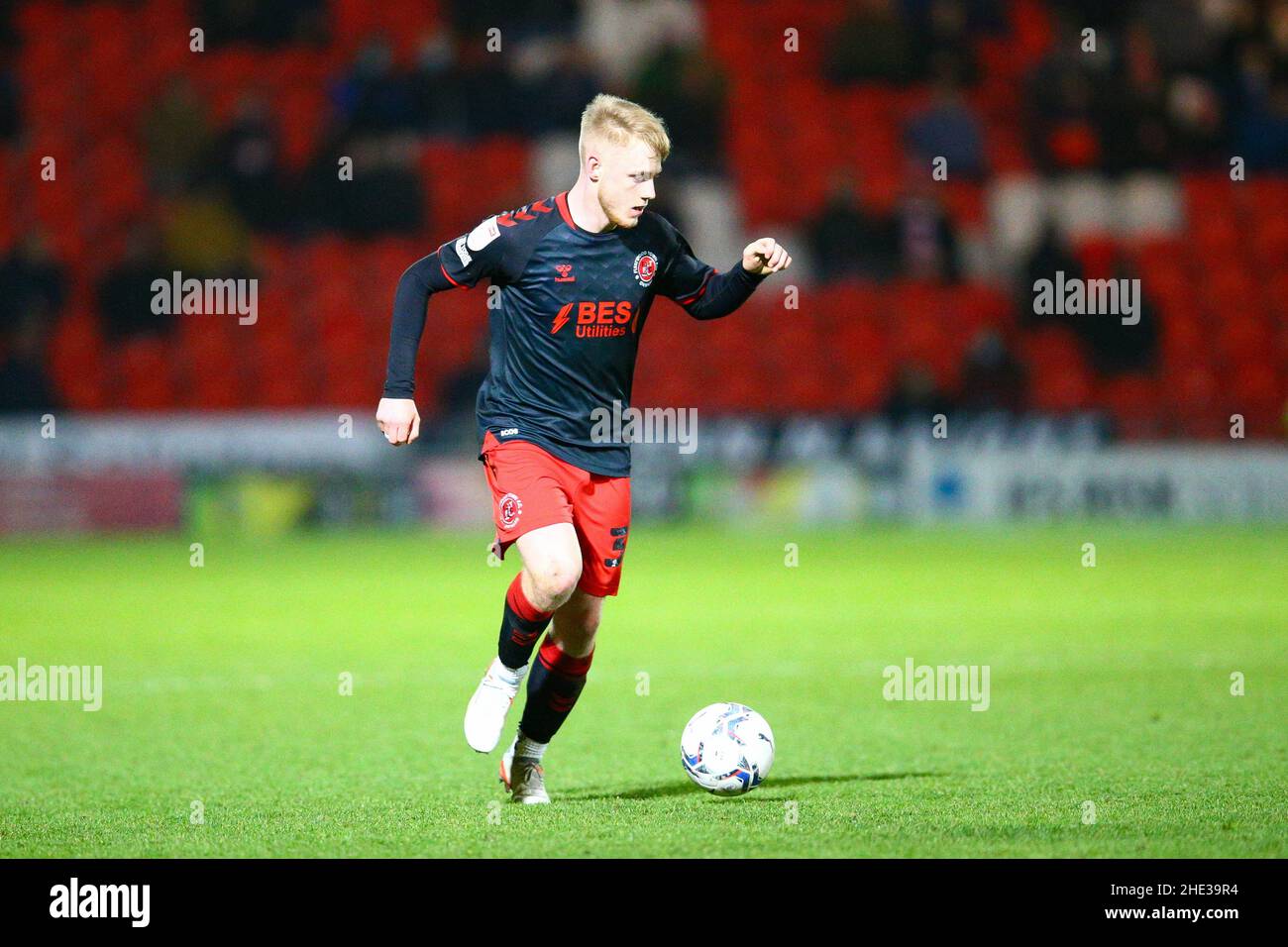 Eco-Power Stadium Doncaster, Inghilterra - 8th gennaio 2022 Paddy Lane (32) di Fleetwood - durante la EFL League One Match Doncaster v Fleetwood, Eco-Power Stadium Doncaster il 8th gennaio 2022 Credit: Arthur Haigh/WhiteRosePhotos/Alamy Live News Foto Stock