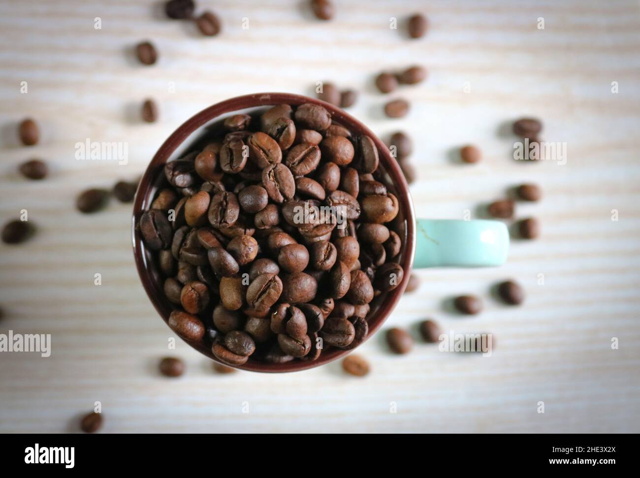 Tazza di caffè in grani Foto Stock