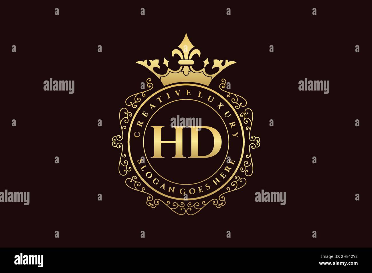 HD Initial Letter Luxury calligraphic femminile floreale a mano disegnato araldico monogramma antico vintage stile lusso logo design Premium Illustrazione Vettoriale