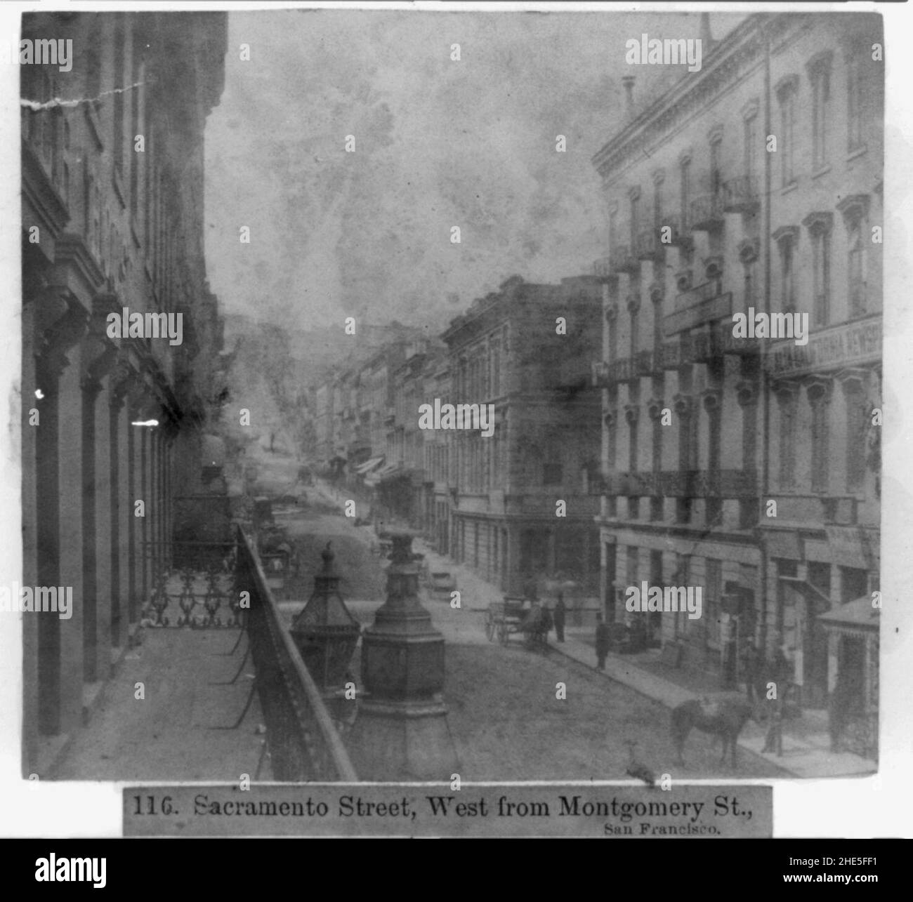 Sacramento Street, ad ovest di Montgomery St., San Francisco Foto Stock