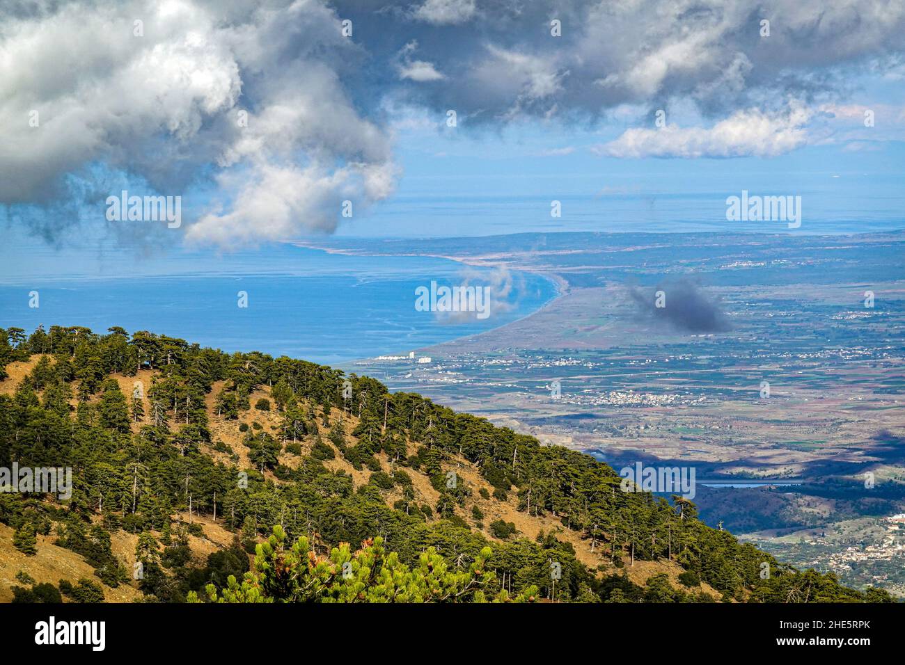 I monti Troodos, Isola di Cipro, UE, Mediterraneo orientale, Medio Oriente Foto Stock