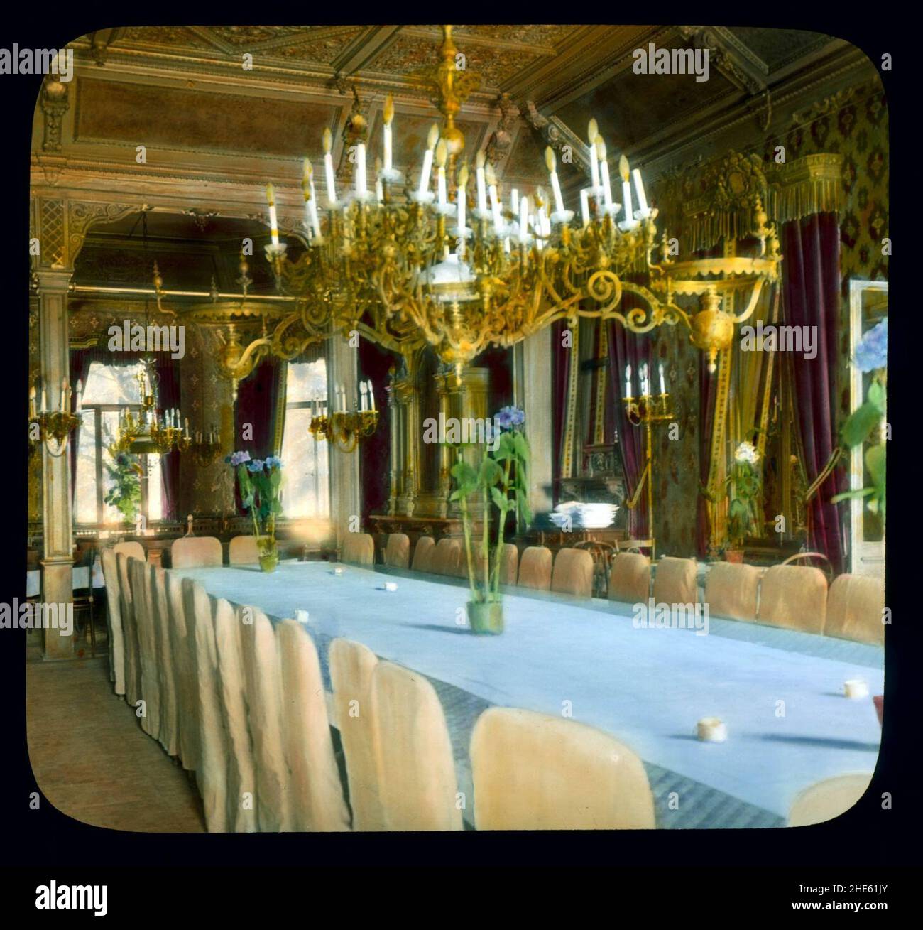 San Pietroburgo. Yelagin Palace interno del palazzo, sala da pranzo. Foto Stock