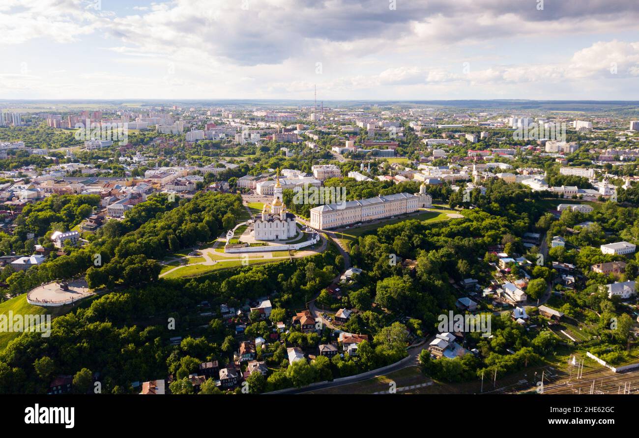 Cattedrale di Dormizione e Cattedrale di San Dmitrii, Vladimir Foto Stock