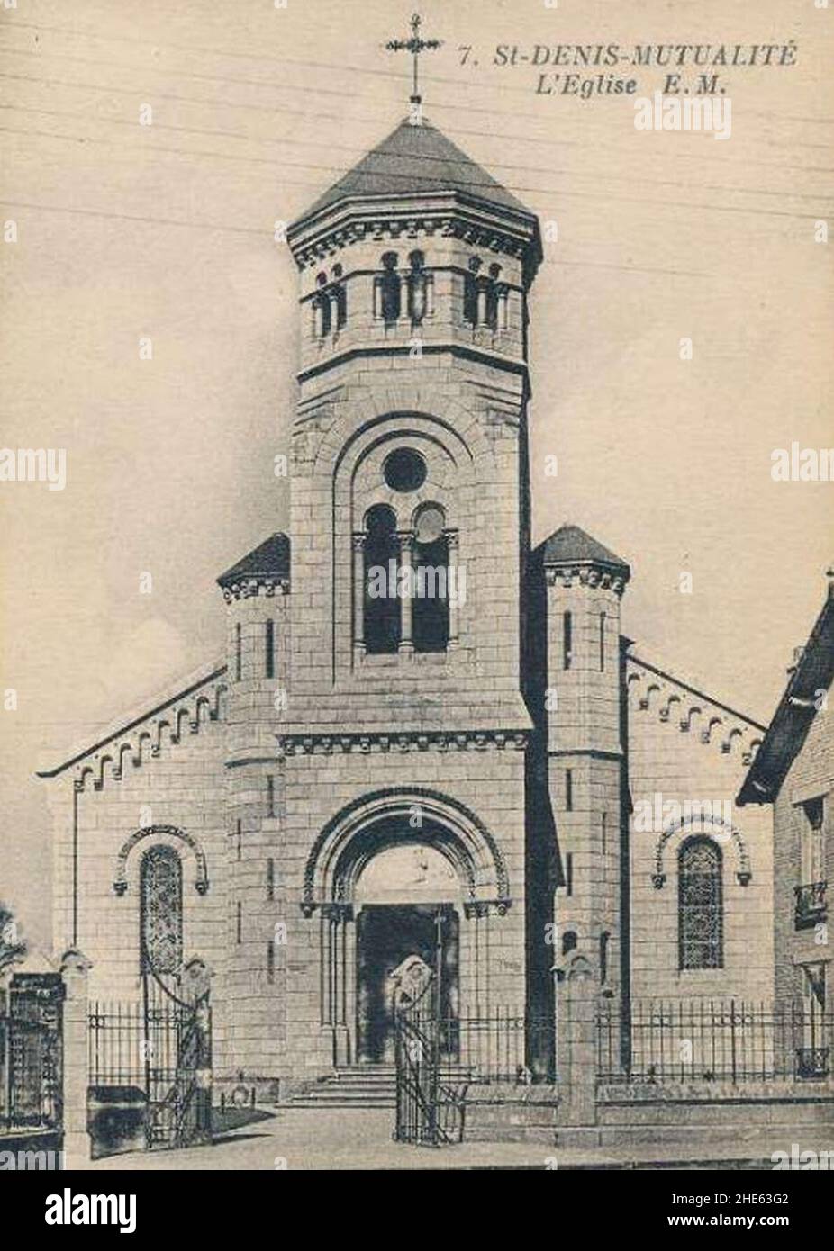 Saint-Denis.Eglise Sainte-Jeanne d'Arc de la Mutualité. Foto Stock