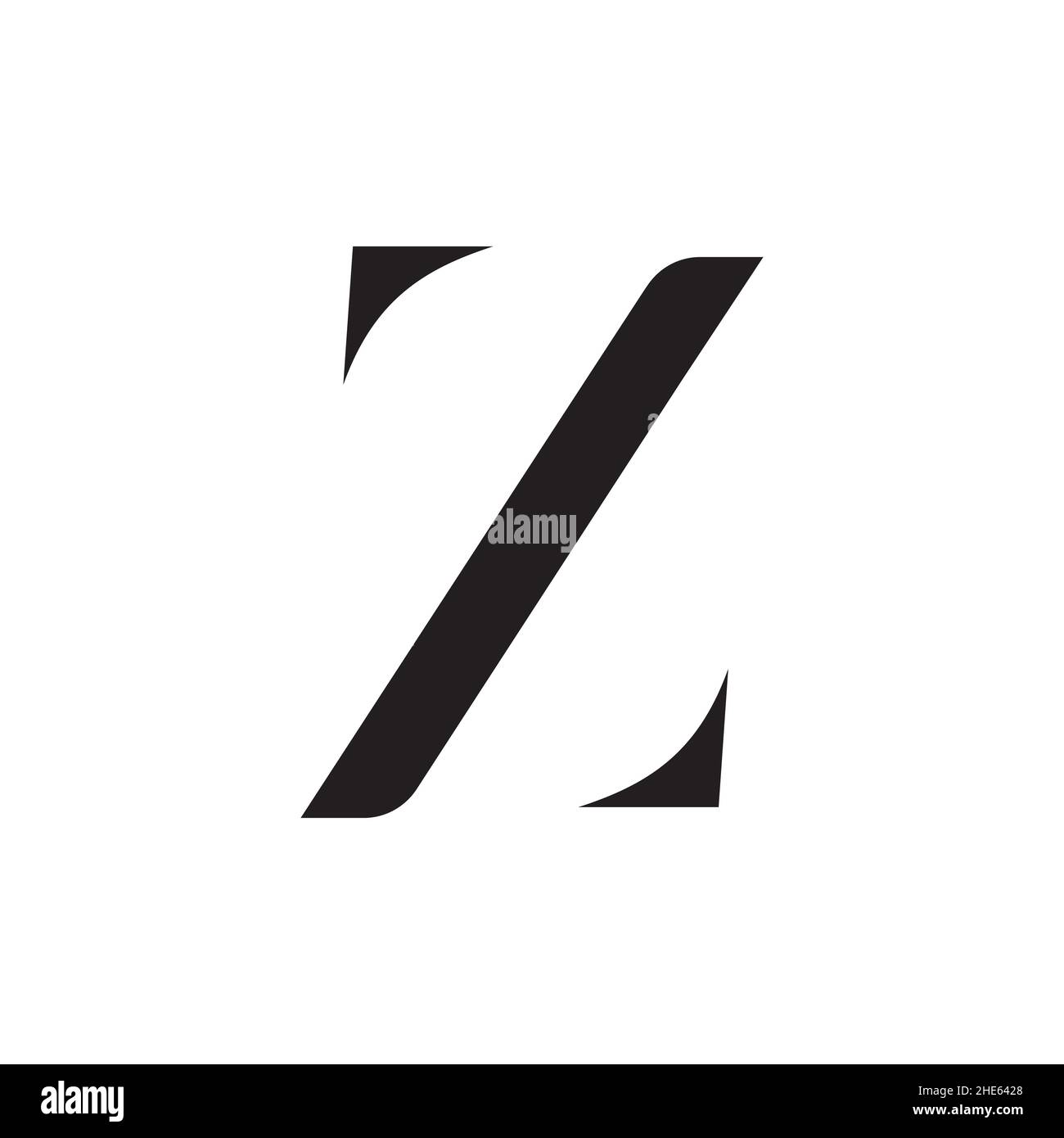 Vettore logo Z lettera lusso su sfondo bianco. Illustrazione Vettoriale