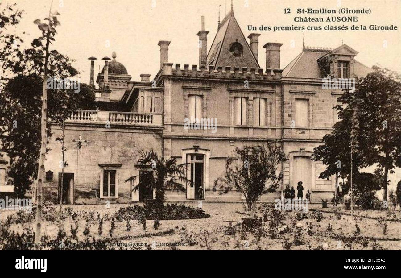 Saint-Emilion Château Ausone. Foto Stock