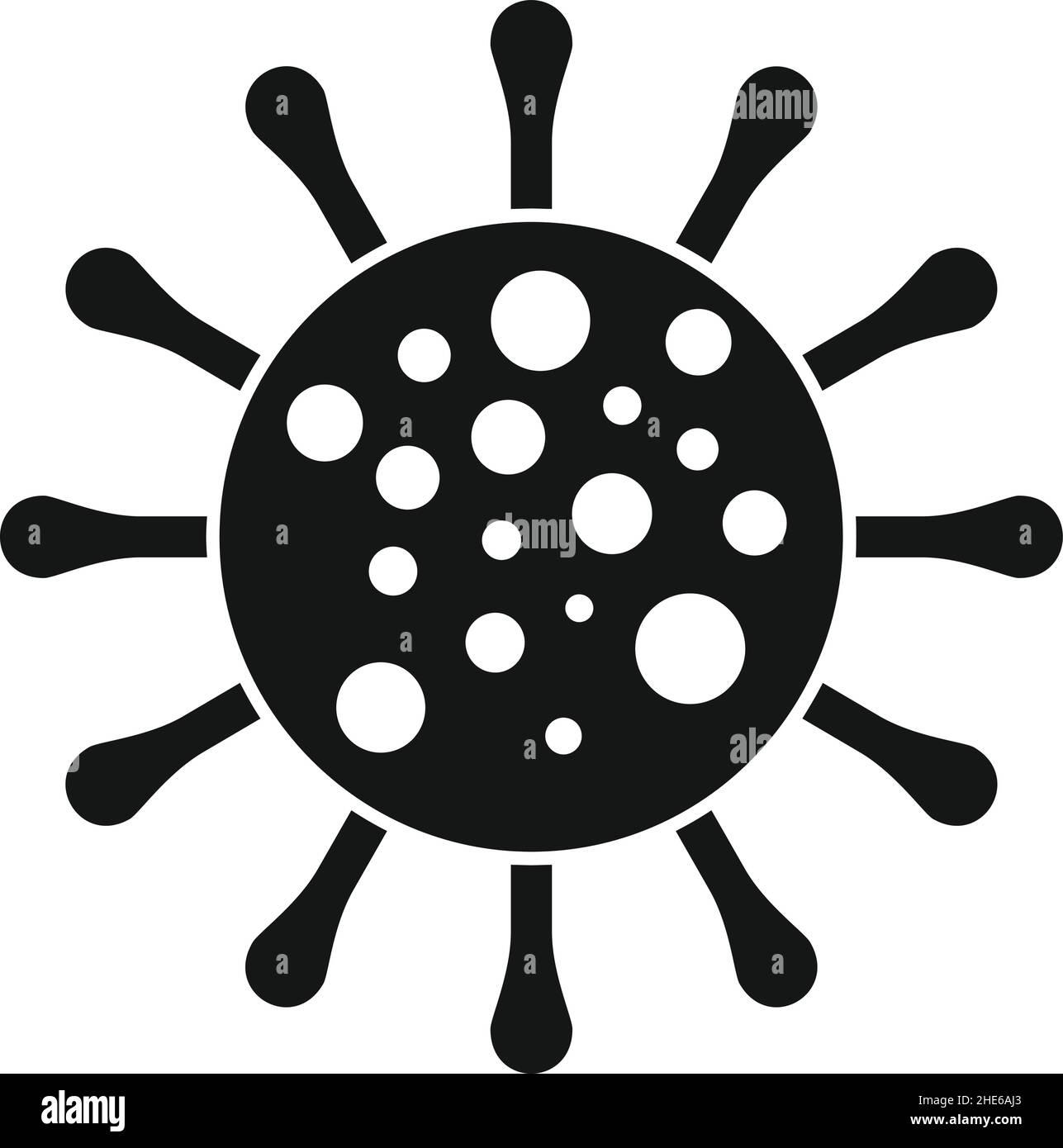 Tonsillite virus icona semplice vettore. Tonsille della gola. Anatomia della bocca Illustrazione Vettoriale