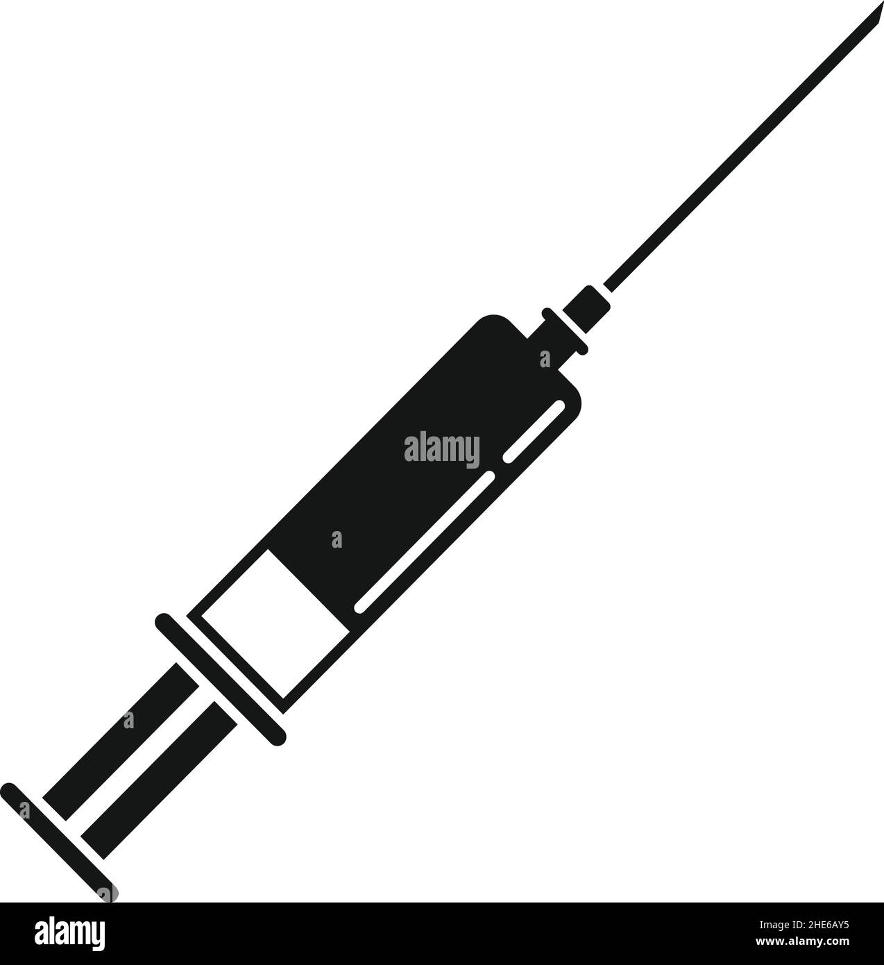 Tonsillite iniezione icona semplice vettore. Malattia infiammatoria. Anatomia batterica Illustrazione Vettoriale