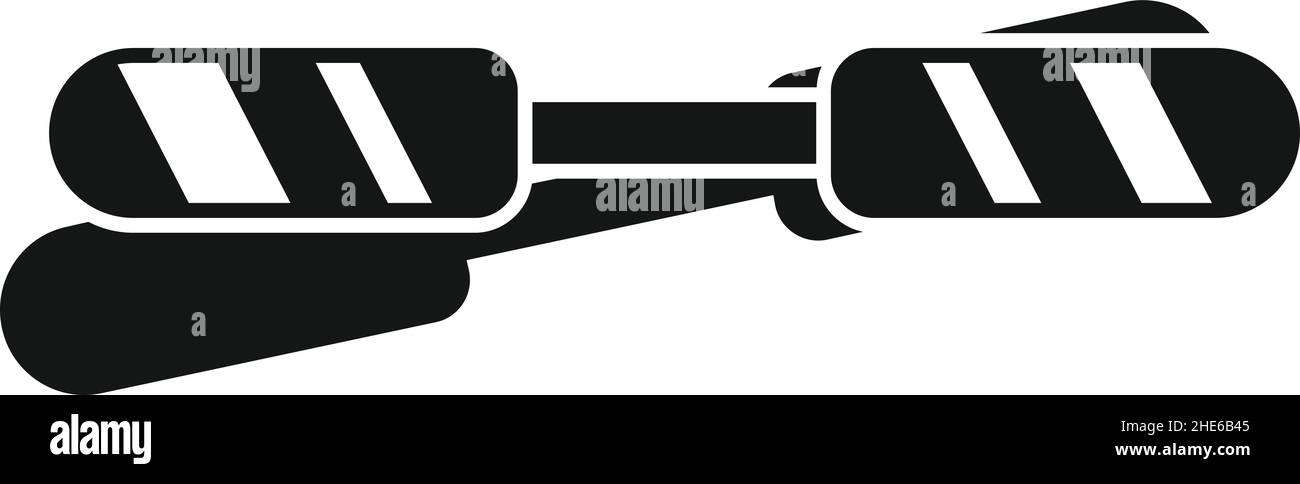 Tonsillite bastoni icona semplice vettore. Tonsille della gola. Anatomia della bocca Illustrazione Vettoriale