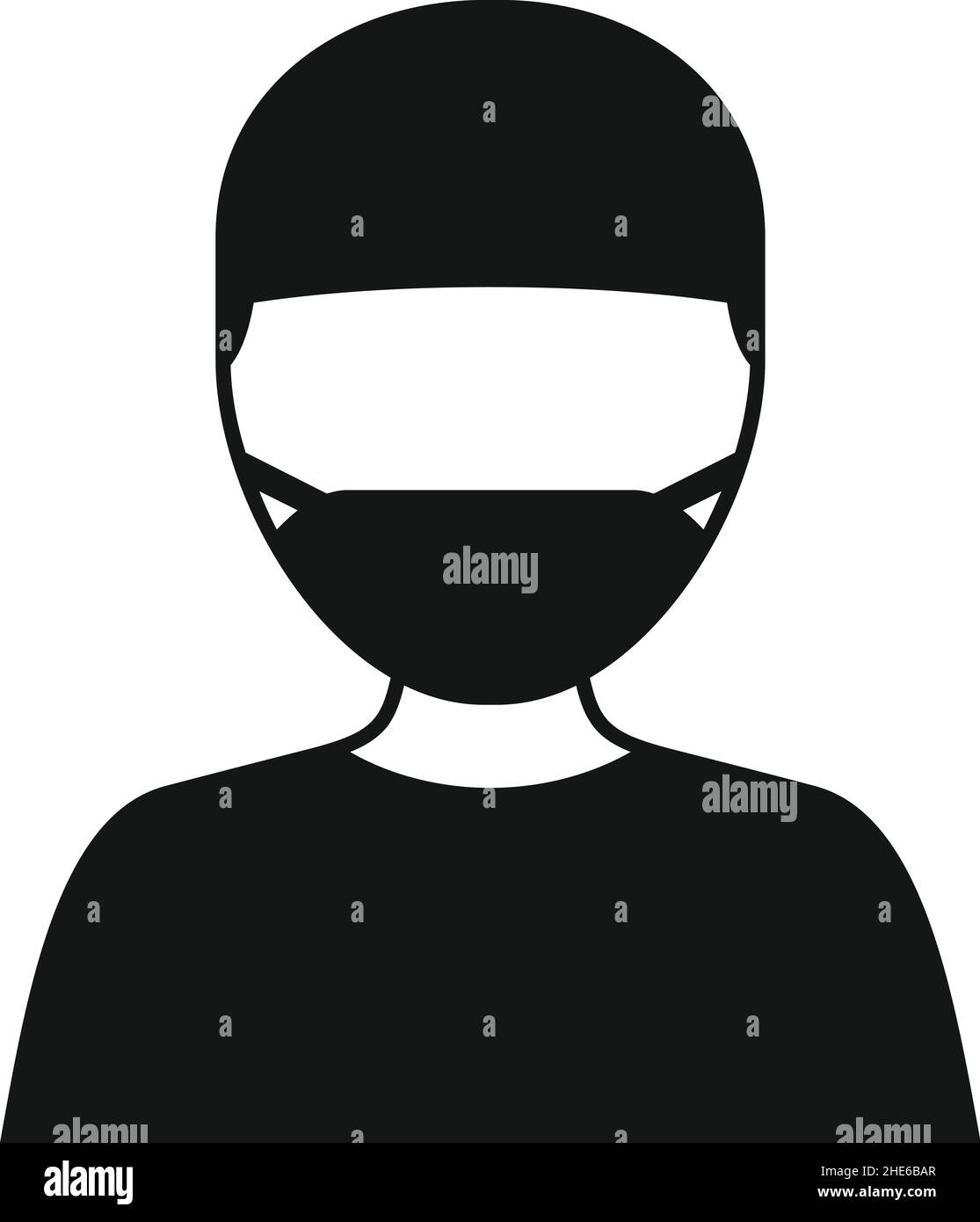 Tonsillite medico icona semplice vettore. Anatomia della bocca. Malattia batterica Illustrazione Vettoriale