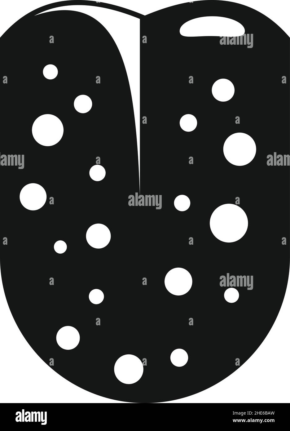 Tonsillite lingua icona semplice vettore. Bocca tonsil. Anatomia gola Illustrazione Vettoriale