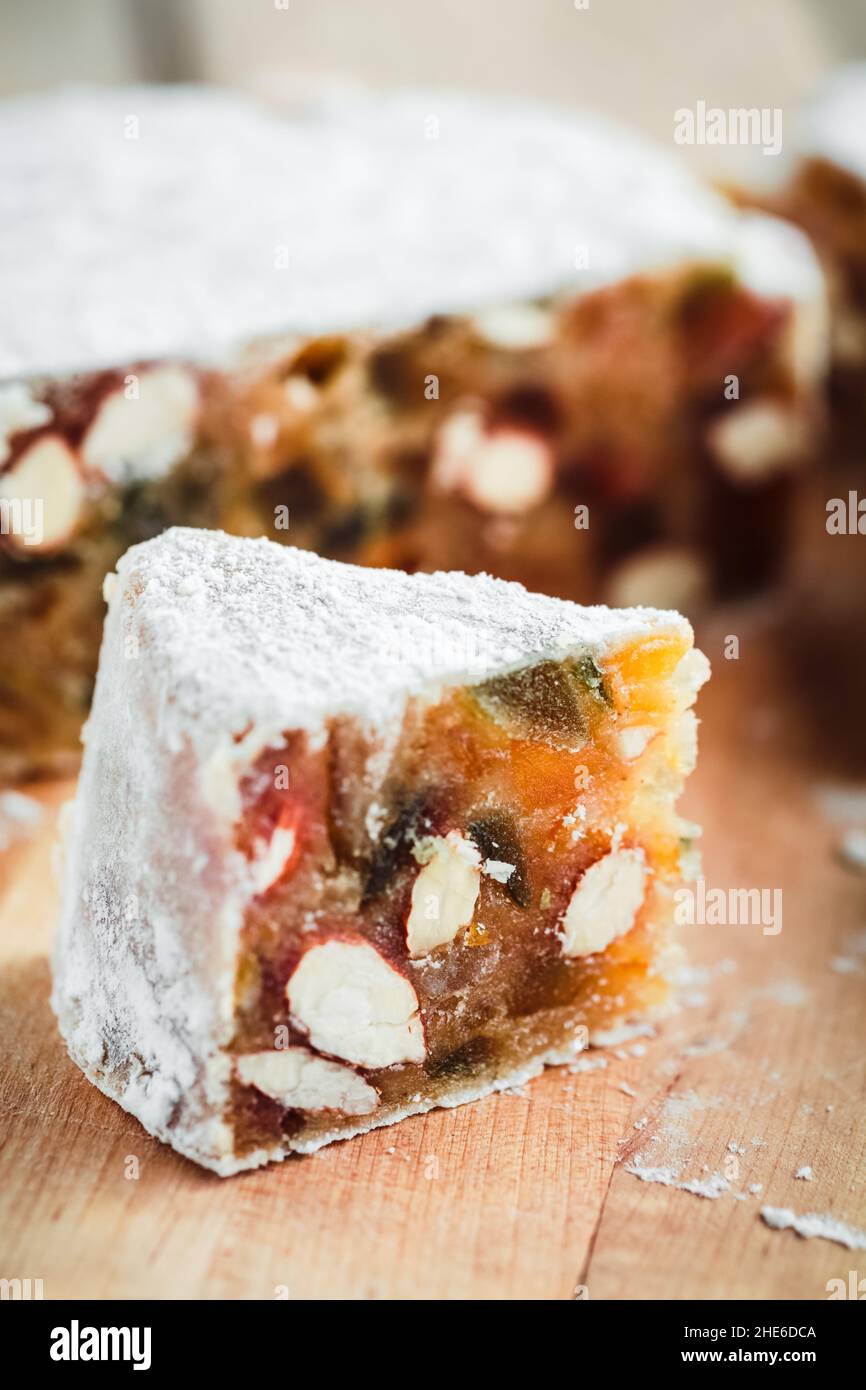 Panforte, torta di Natale da Siena, Italia Foto Stock