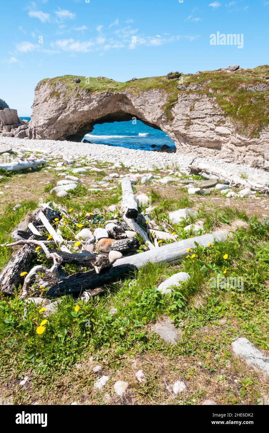 Archi Parco Provinciale sulla penisola a nord di Terranova, del Canada Foto Stock