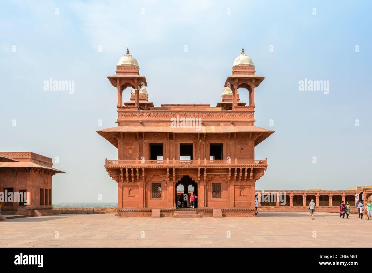 Diwan-i-Khas, Sala dell'udienza privata dell'imperatore Akbar, Fatehpur Sikri (Fatehpūr Sikrī), Distretto di Agra, Uttar Pradesh, India, Asia del Sud Foto Stock