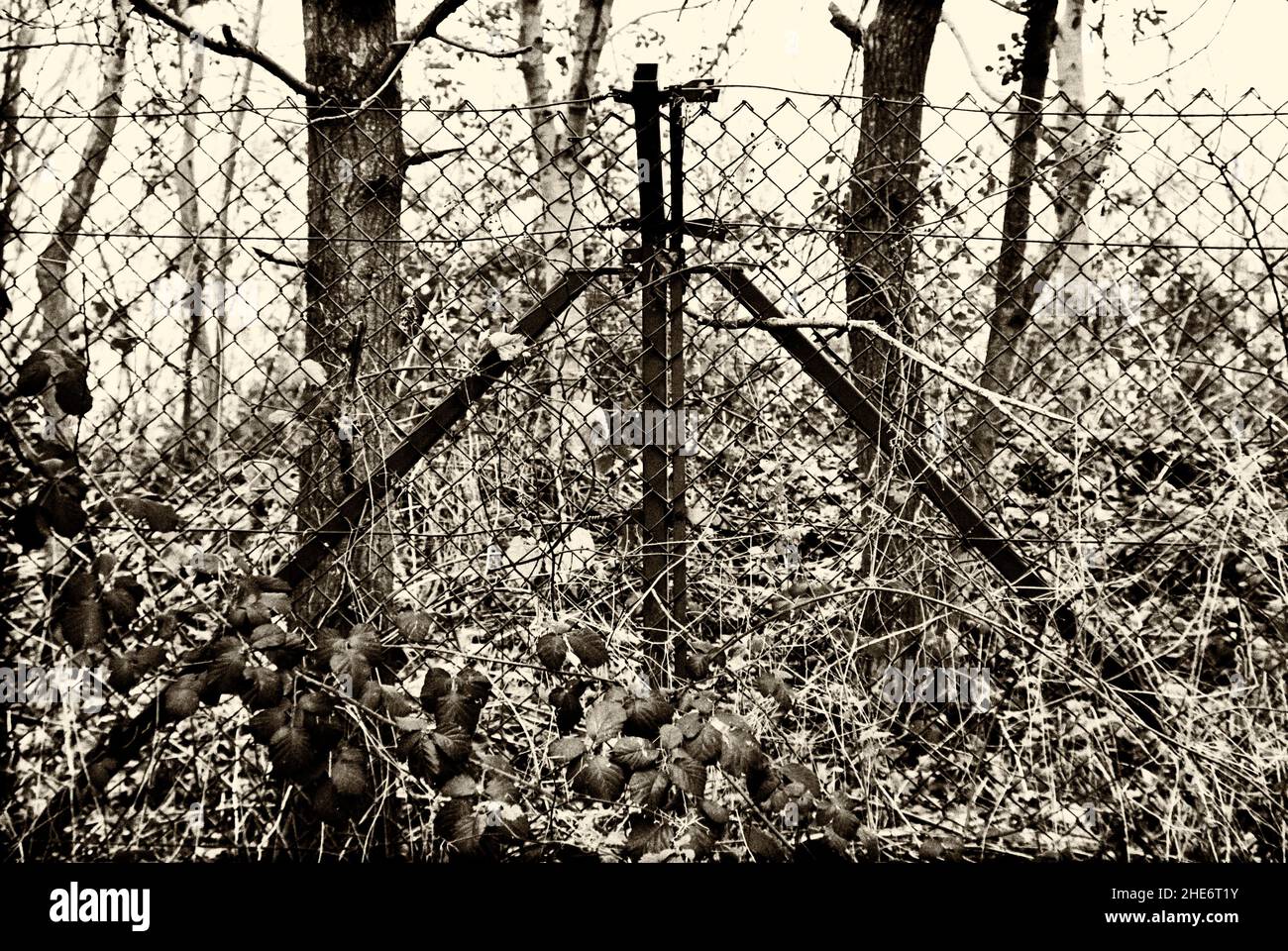 confine recintato della tenuta Foto Stock