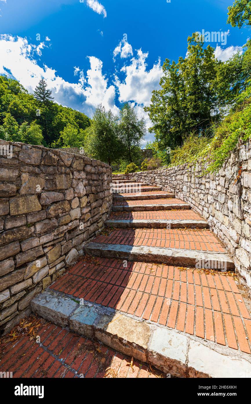 Italia Veneto Loc. Muda Maè - Longarone Cimitero di i Muda Maè (1966 - Achitts Avon, Tentori e Zanuso) / Longarone Foto Stock