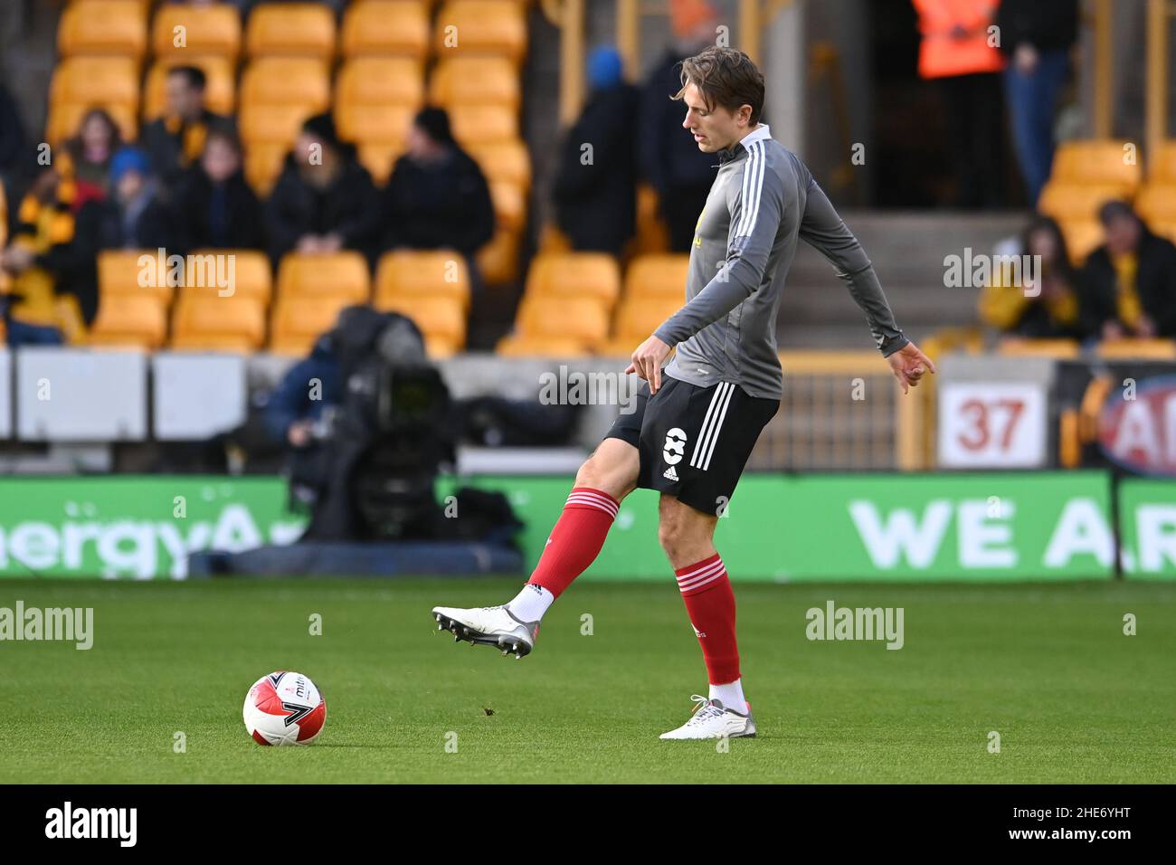 Sander Berge #8 di Sheffield United durante il riscaldamento pre-partita, il 1/9/2022. (Foto di Craig Thomas/News Images/Sipa USA) Credit: Sipa USA/Alamy Live News Foto Stock