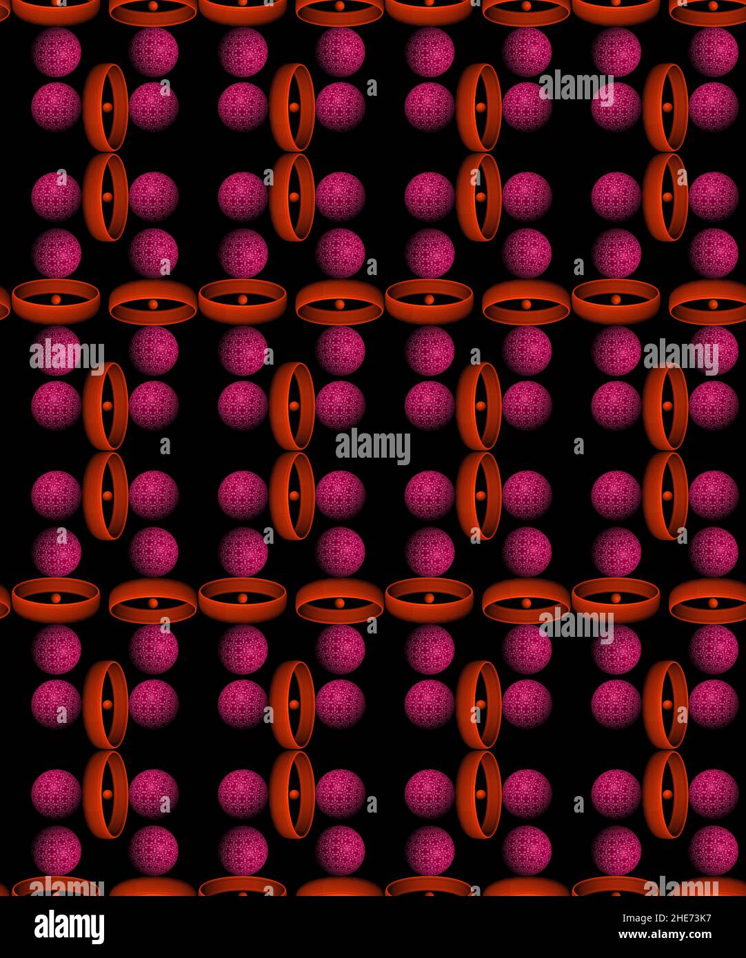 3D Abstract sfondo senza giunture con forme geometriche, schizzi sporchi, macchie per le tue idee creative.può essere usato per disegnare piastrelle, tessuti, sfondi. Foto Stock