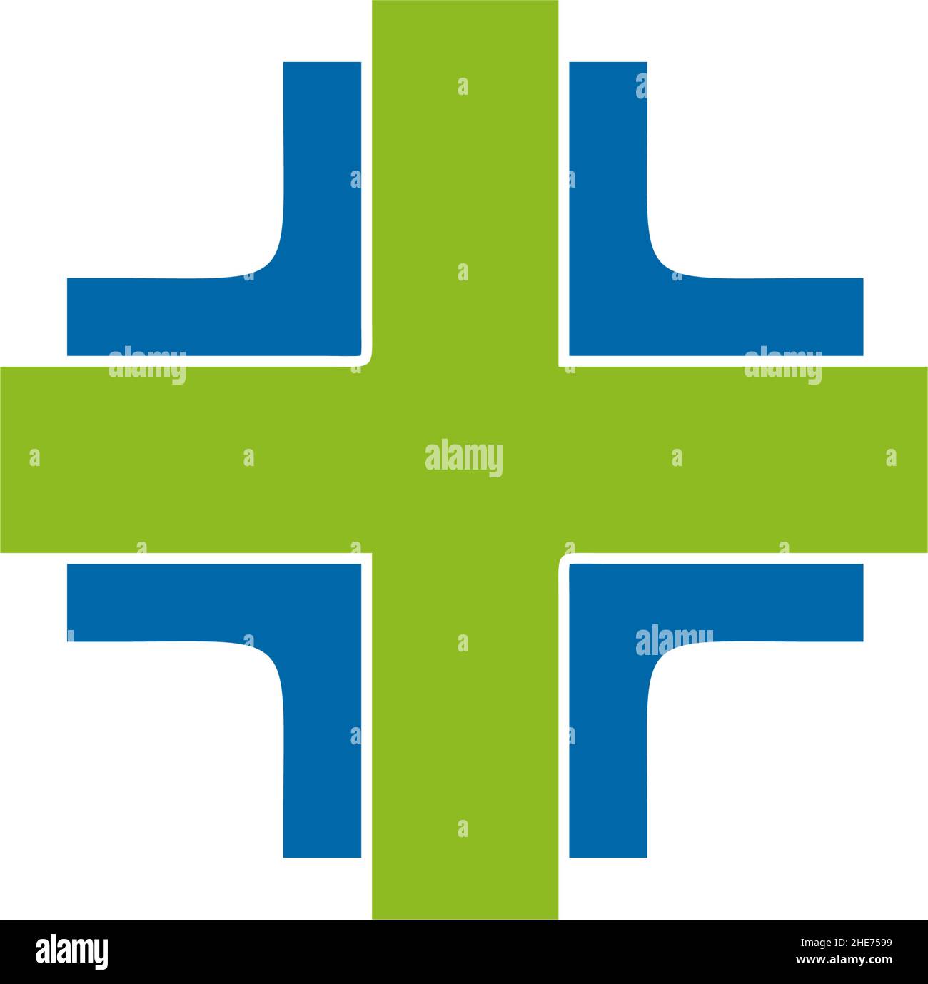 Design del logo vettoriale per applicazioni mediche online Illustrazione Vettoriale