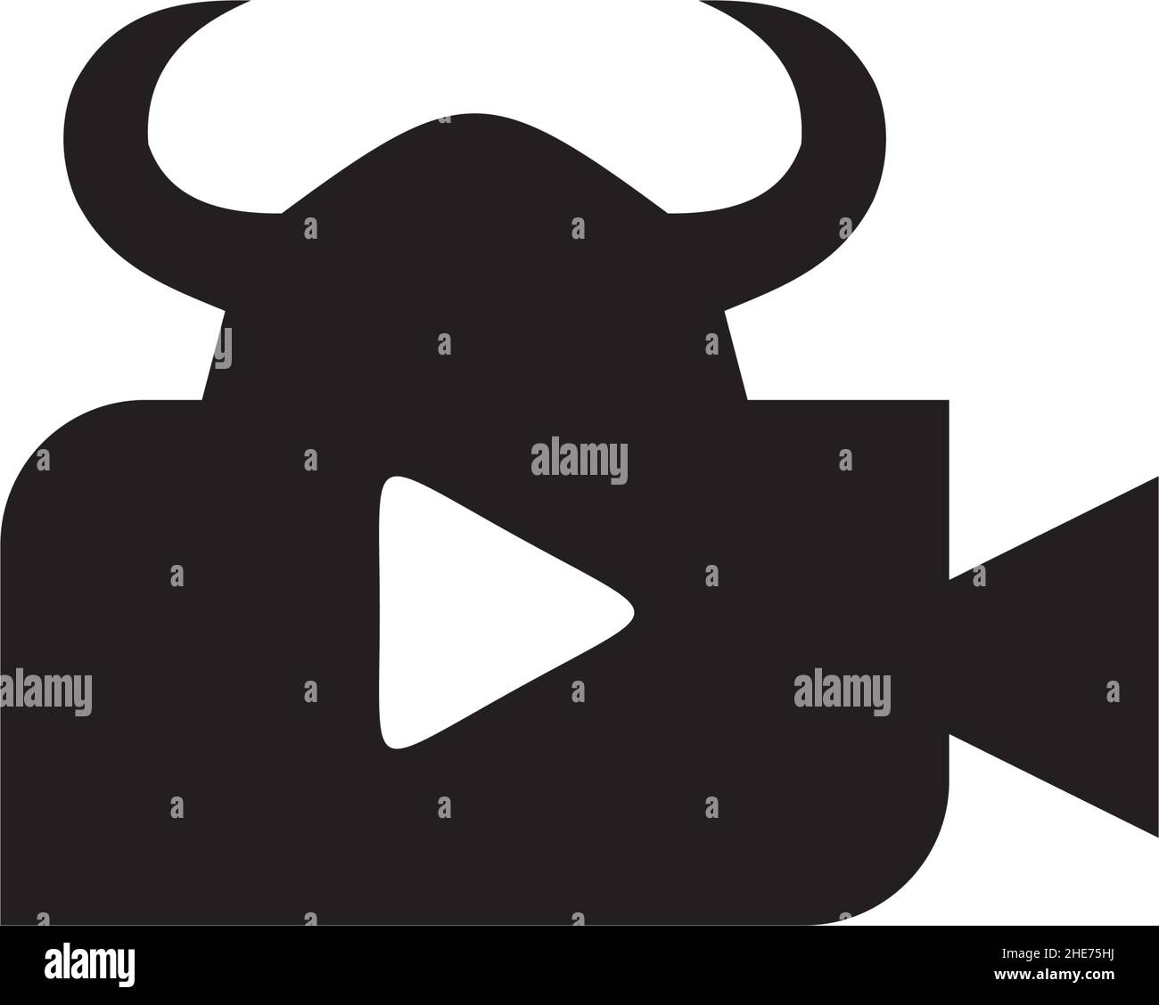 Viking film produzione azienda vettore logo design Illustrazione Vettoriale