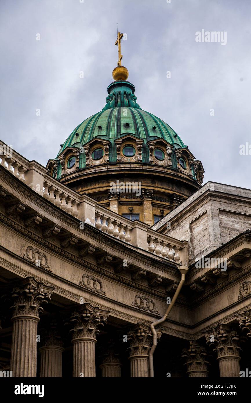 Saint-Petersbourg, Russia - Vista della Cattedrale di Kazan Foto Stock