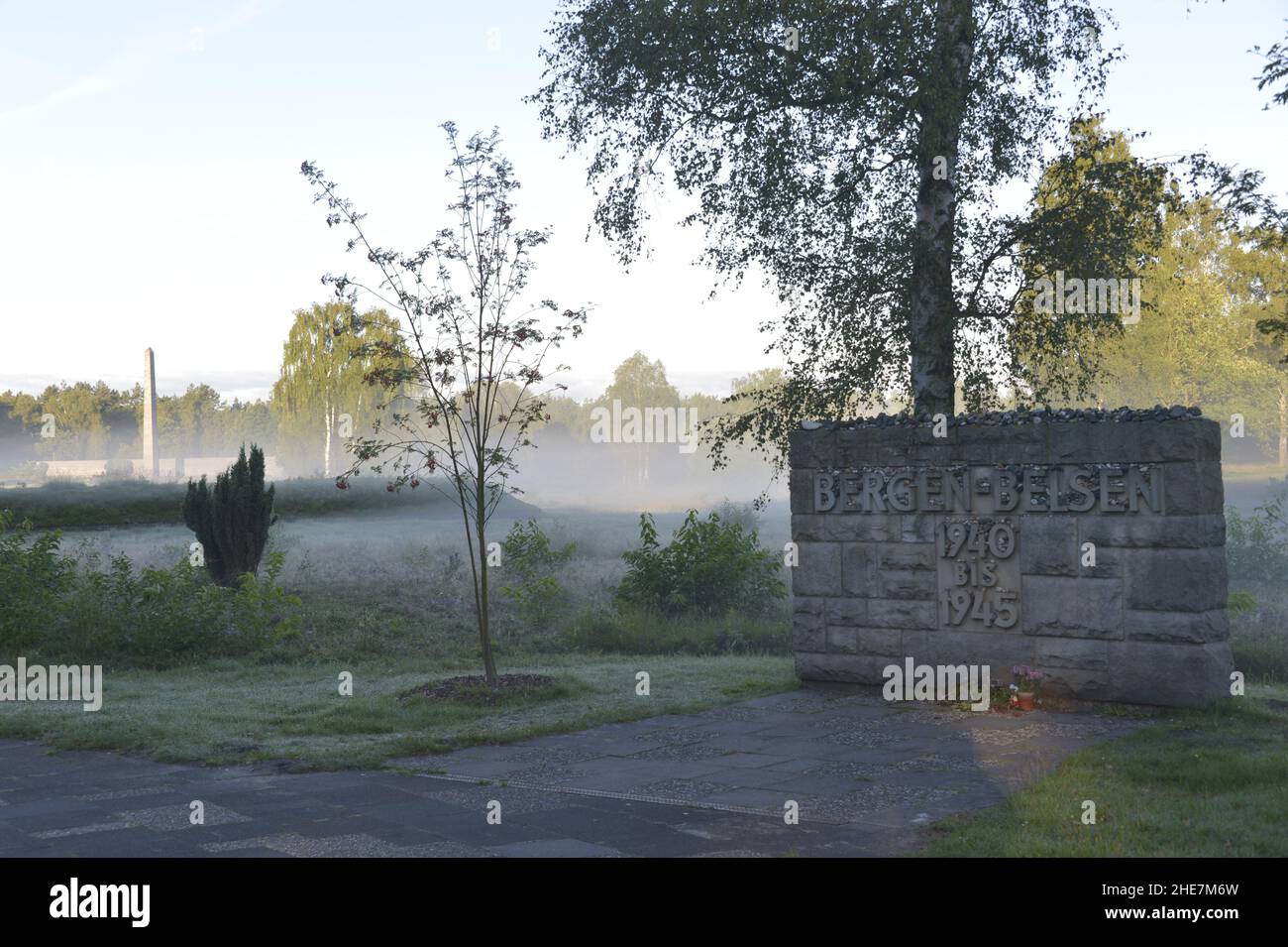 Gedenkstätte Bergen-Belsen Foto Stock