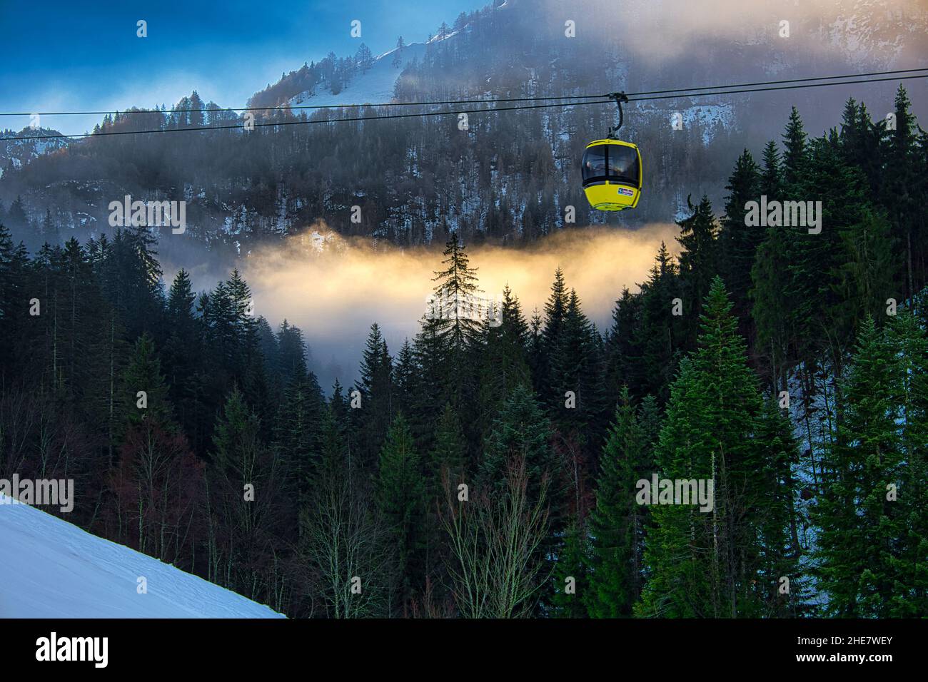 Gondola Mountain View @ Fieberbrunn, Tirolo, Austria Foto Stock