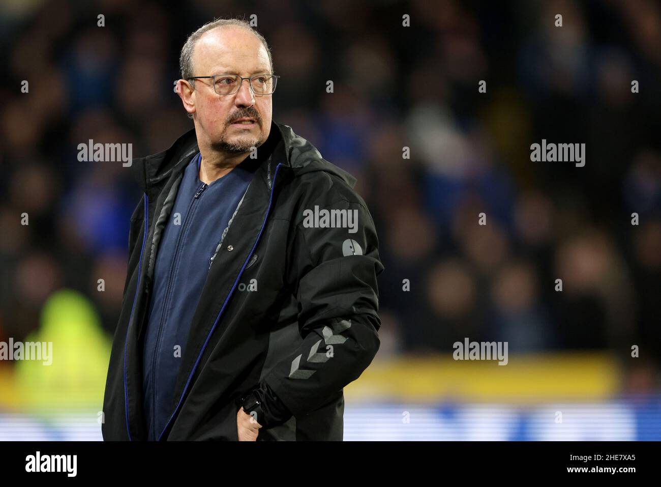 Il manager Everton Rafael Benitez durante la terza partita di Emirates fa Cup al MKM Stadium di Hull. Data foto: Sabato 8 gennaio 2022. Foto Stock