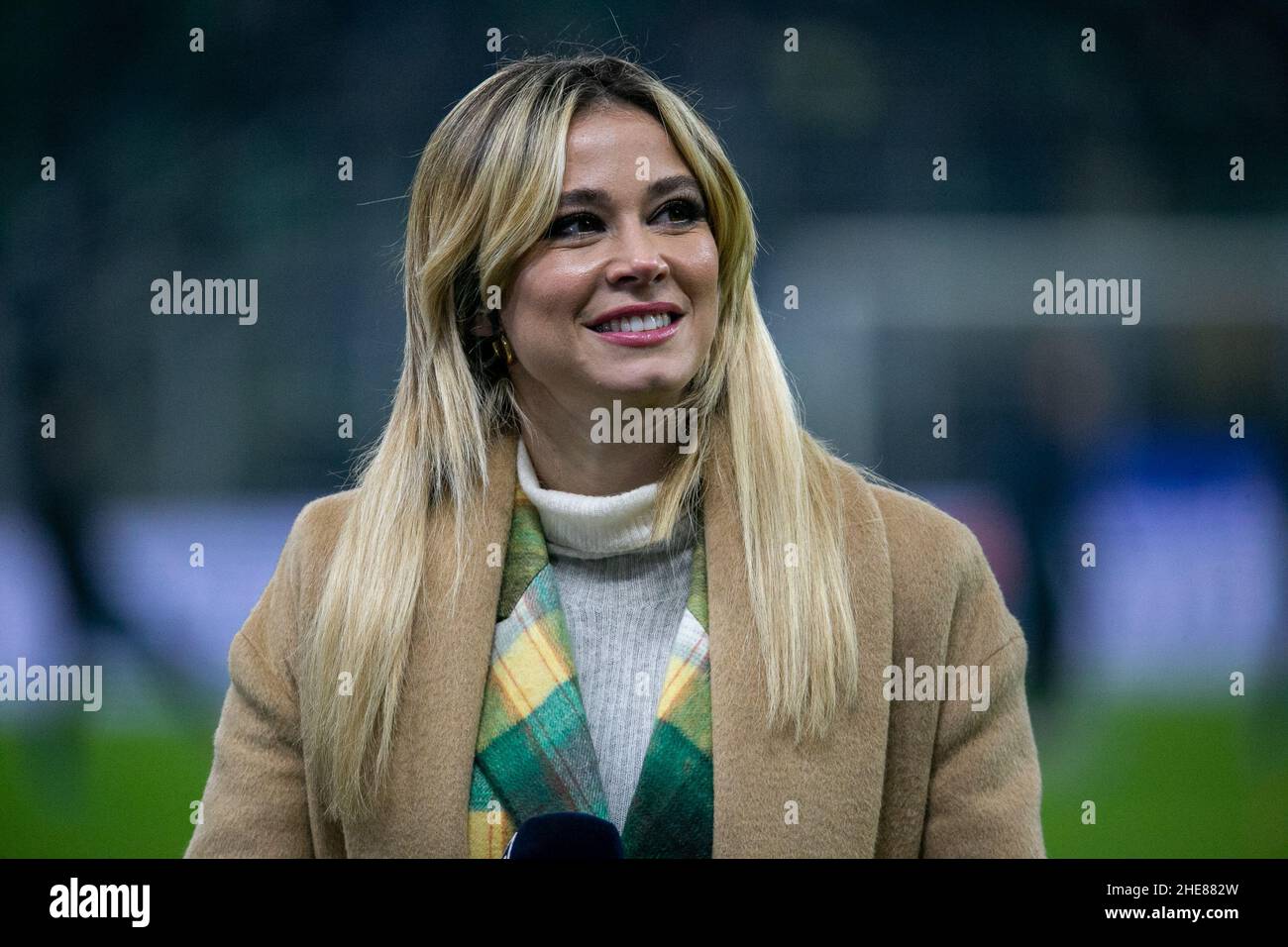 Milano, Italia - gennaio 9 2022 - Inter-Lazio serie A - diletta leotta giornalista dazn televisione credito: Christian Santi/Alamy Live News Foto Stock