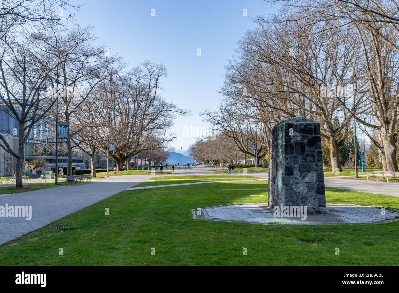 University of British Columbia (UBC). Centro commerciale principale. Foto Stock