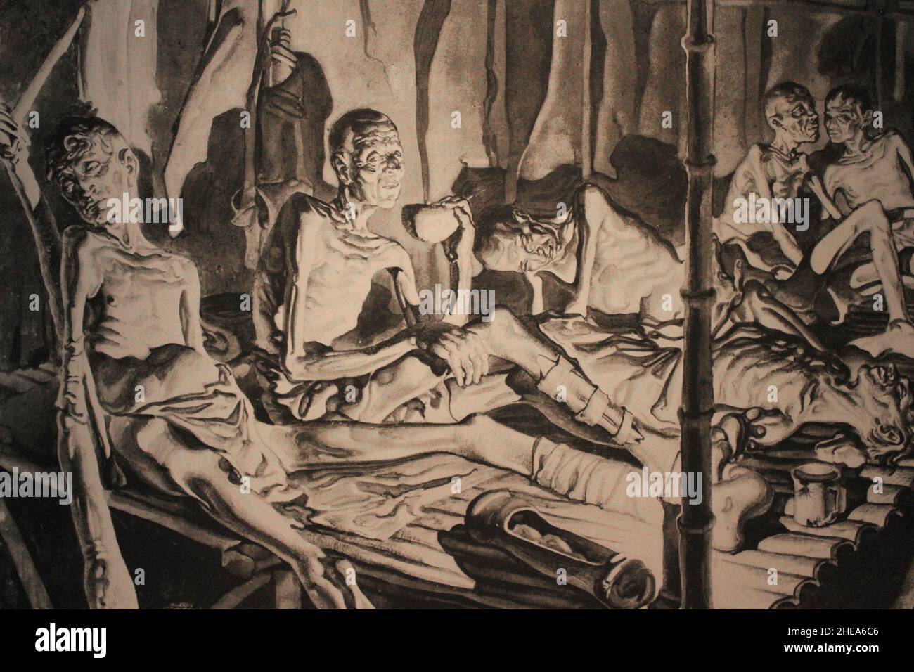 Ospedale Ward, Birmania - Thailandia Ferrovia di Murray Griffin Foto Stock