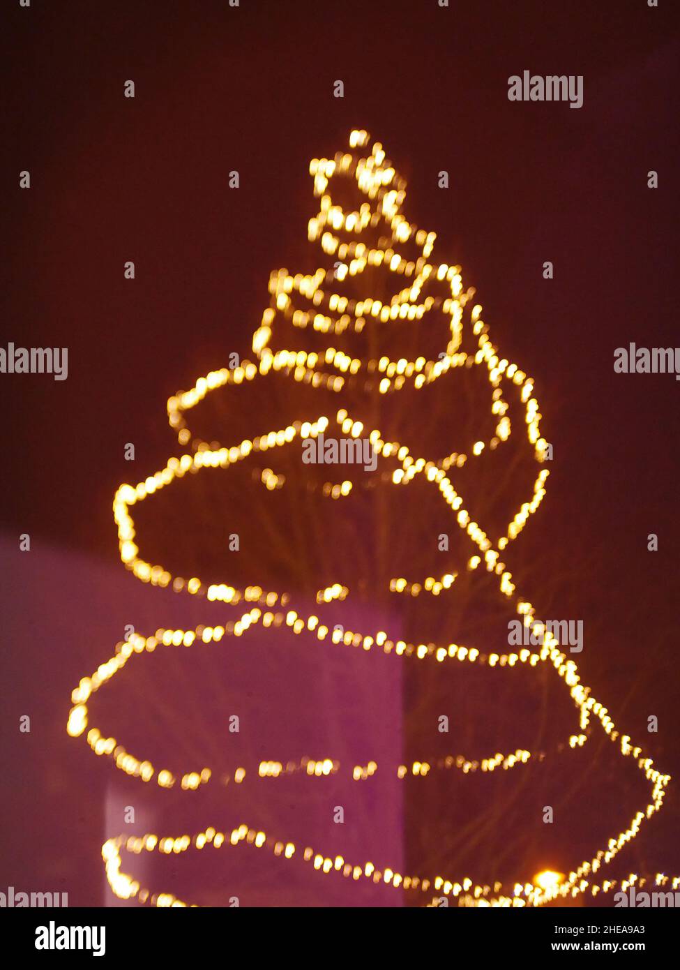 Casa di Natale stagionale decorazione luci Foto Stock