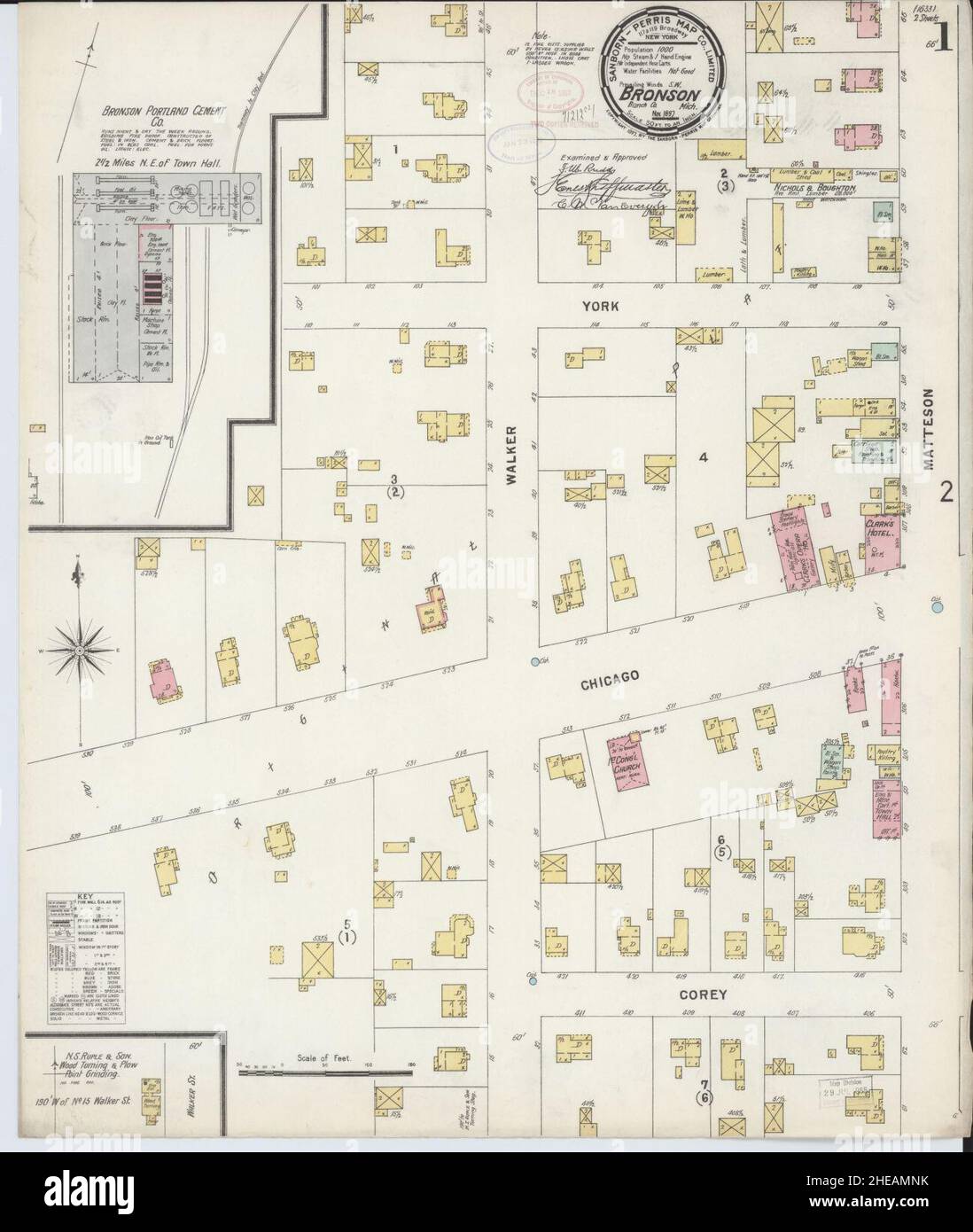 Mappa di bronson michigan immagini e fotografie stock ad alta