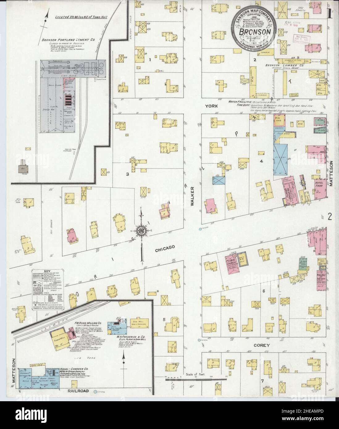 Mappa di bronson michigan immagini e fotografie stock ad alta