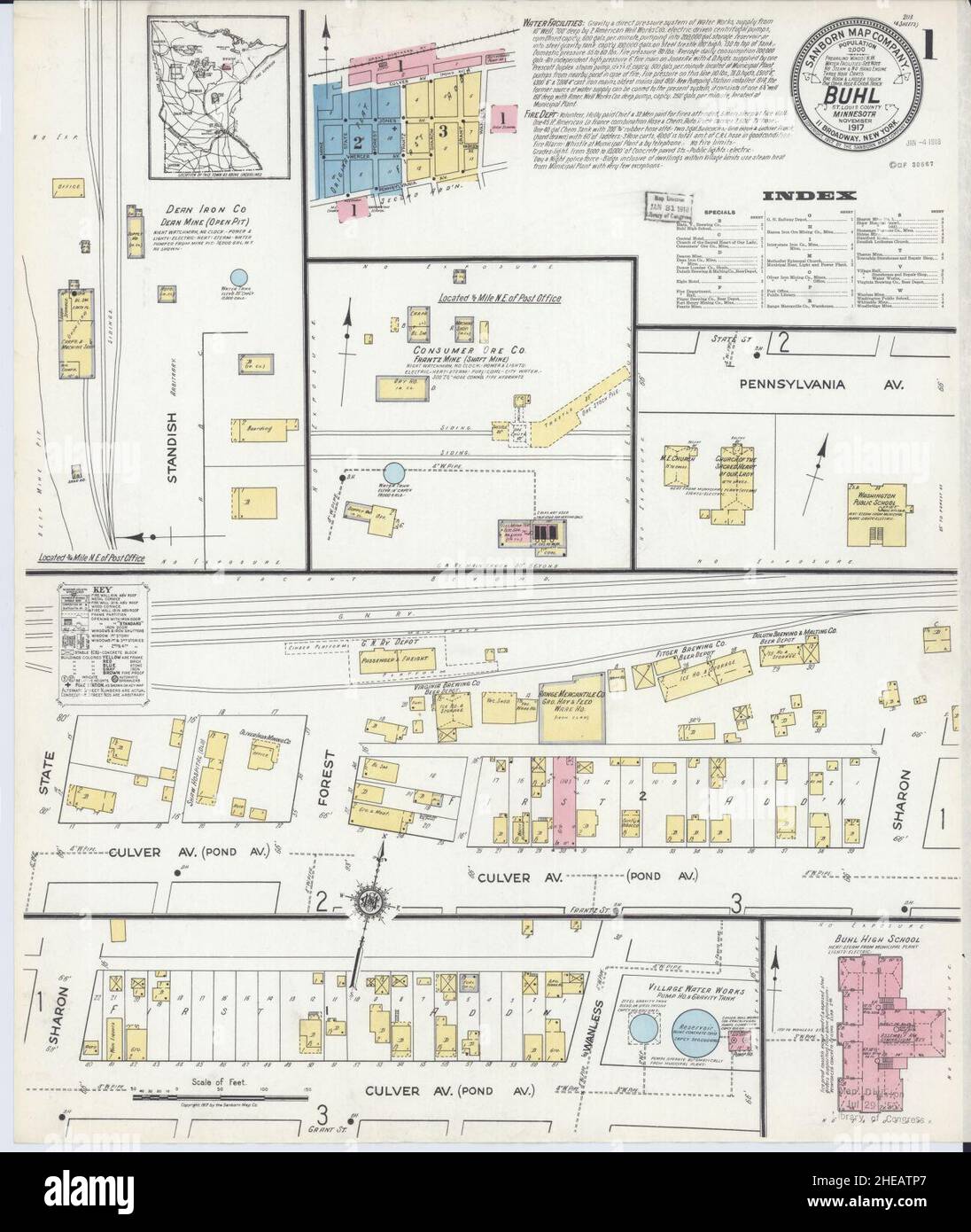 Mappa di buhl, minnesota immagini e fotografie stock ad alta