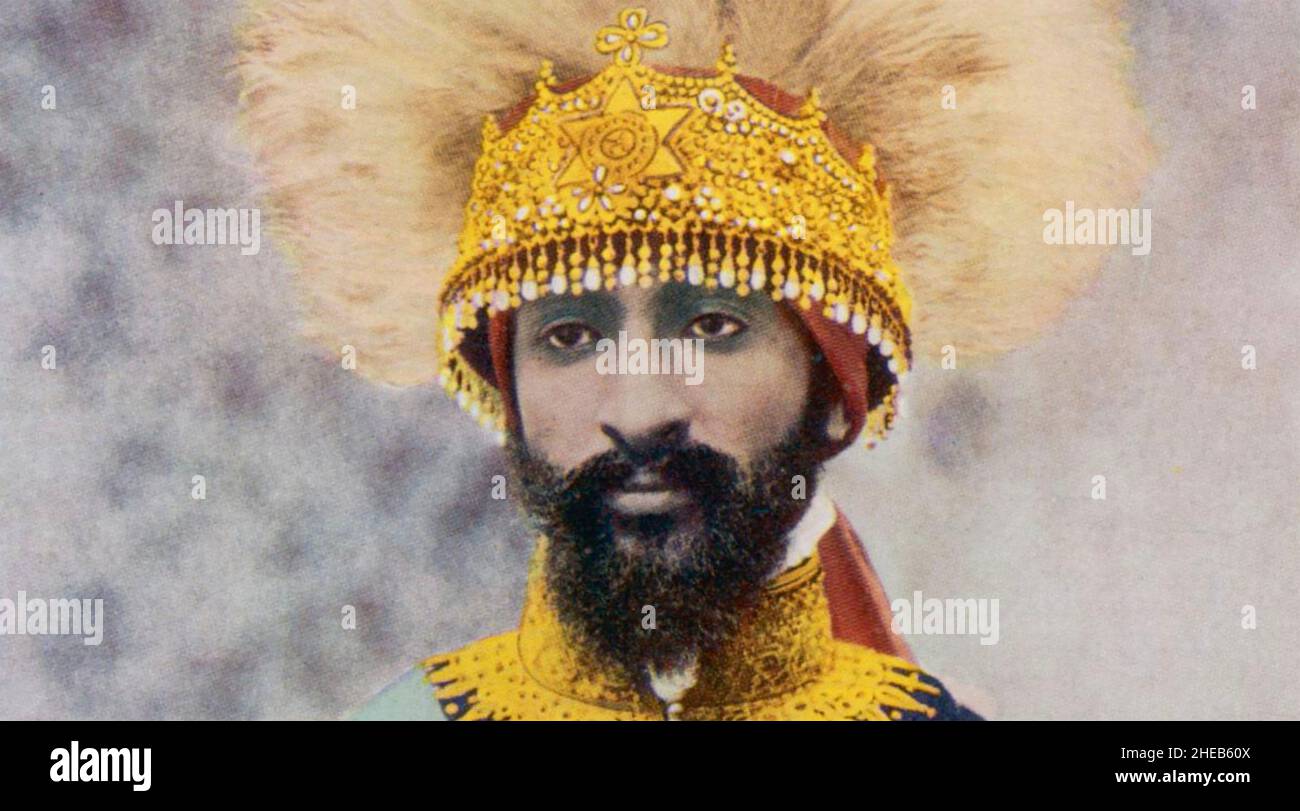 HAILE SELASSIE (1892-1975) come imperatore d'Etiopia circa 1930 Foto Stock