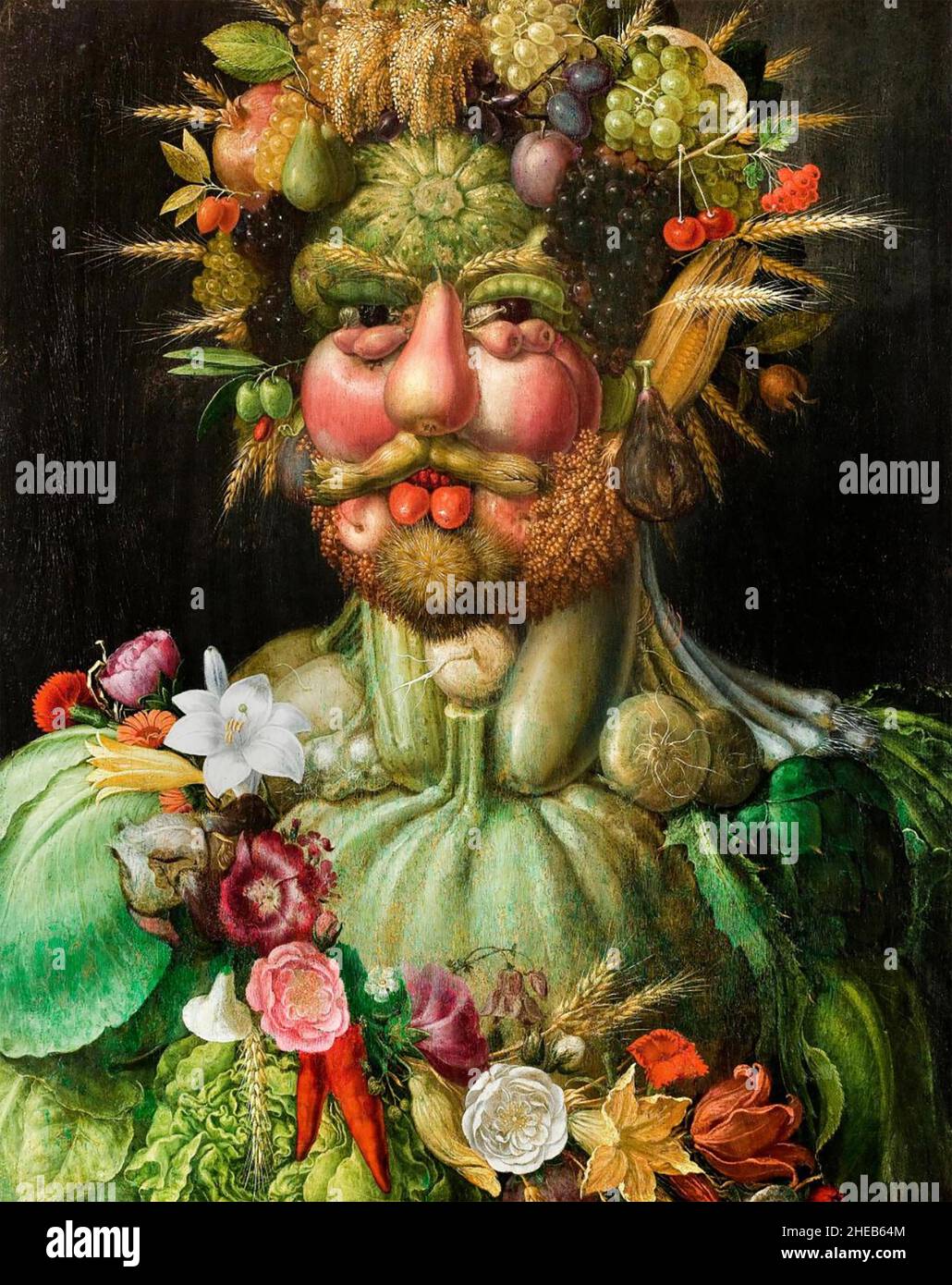 RUDOLF II, Imperatore Sacro Romano (1552-1612) come Vertumnus, dio romano delle stagioni, di Giuseppe Arcimboldo (1590-1591) Foto Stock