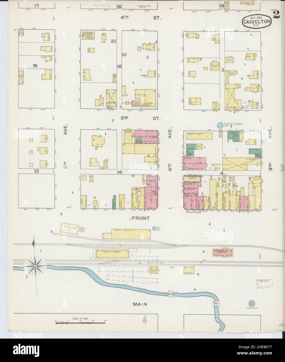 Casselton nord dakota mappa north immagini e fotografie stock ad alta