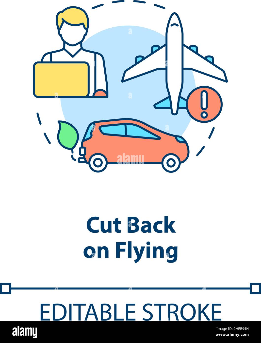 Taglia l'icona Flying Concept Illustrazione Vettoriale