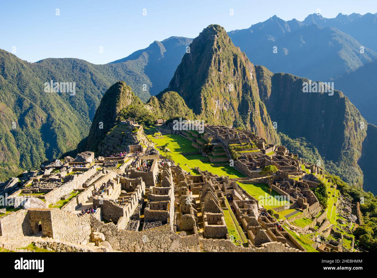 Machu Picchu in Perù - città perduta dell'Impero Inca - Perù Foto Stock
