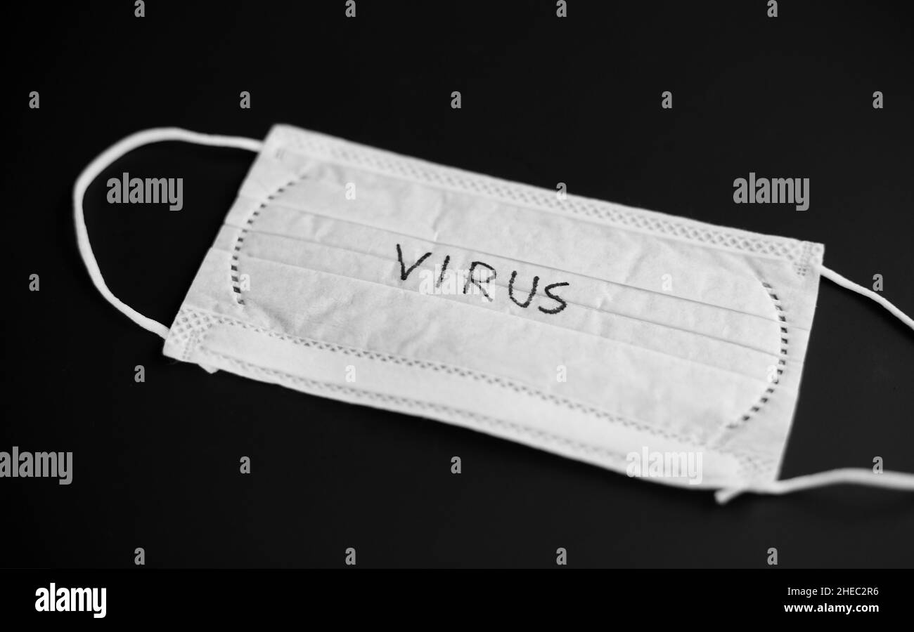 maschera medica per la protezione dal virus Foto Stock